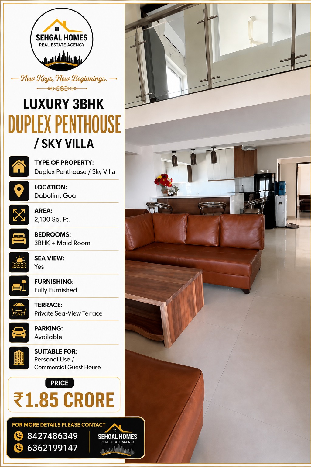 Luxury 3 BHK Villa In Dabolim