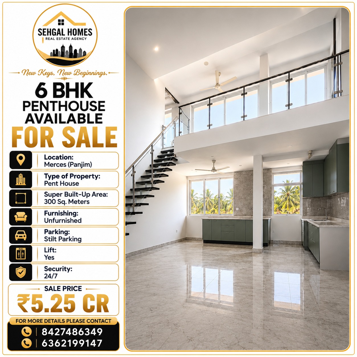 Penthouse 6 BHK In Merces
